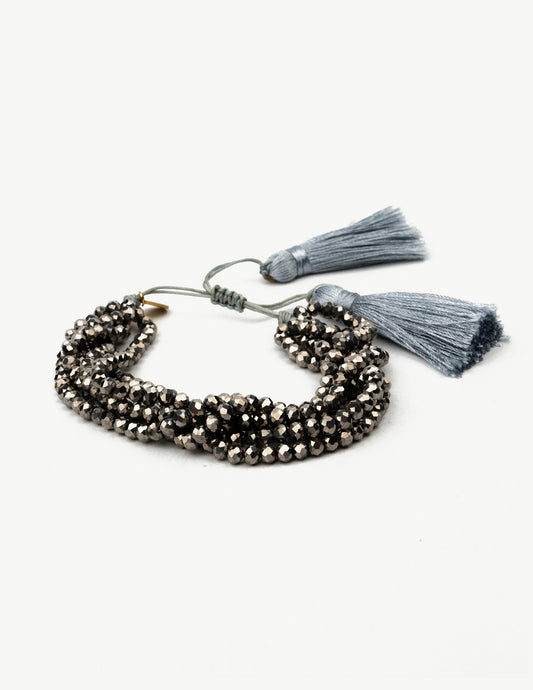 Gray Beads Bracelet