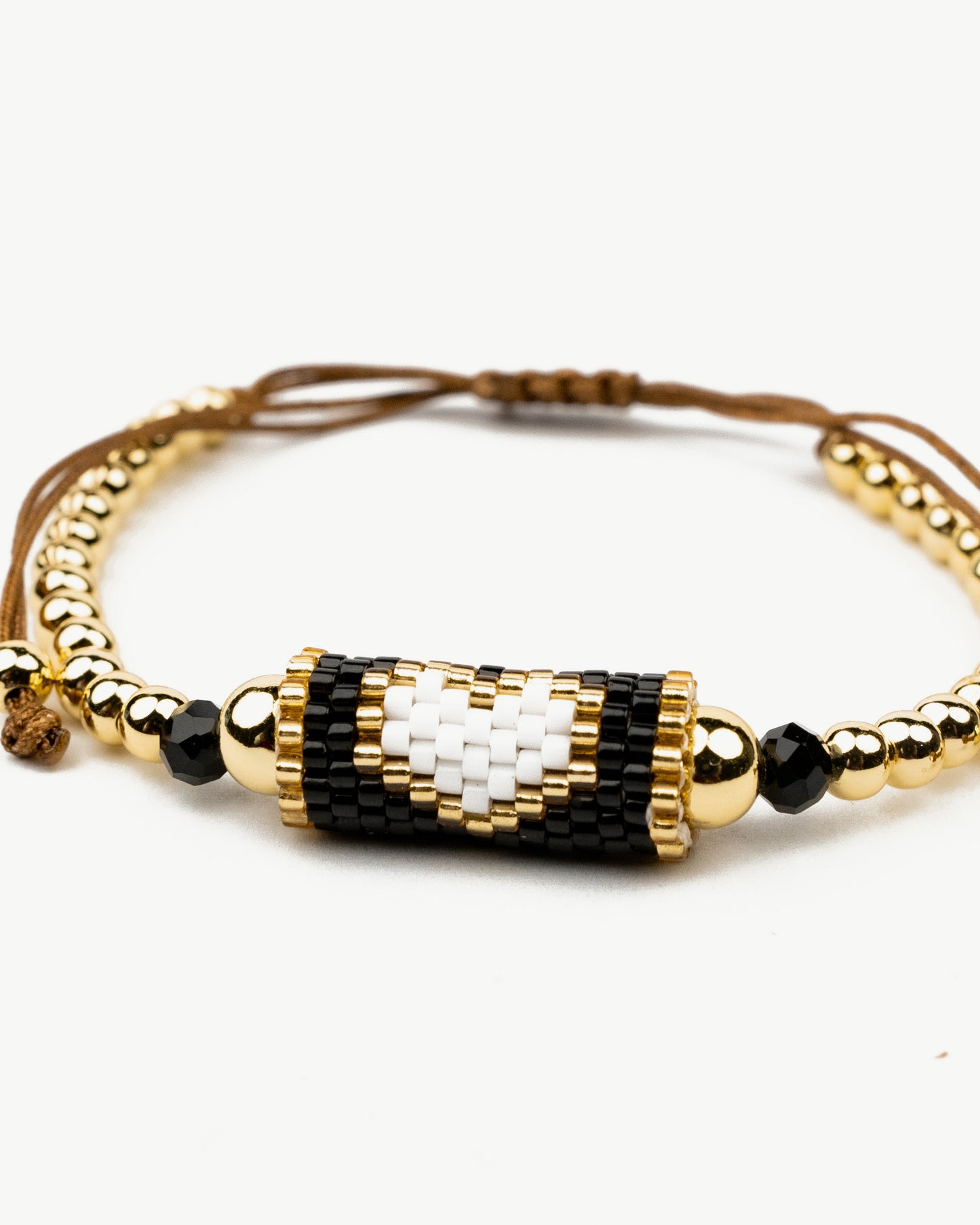 Black and White Heart Bracelet