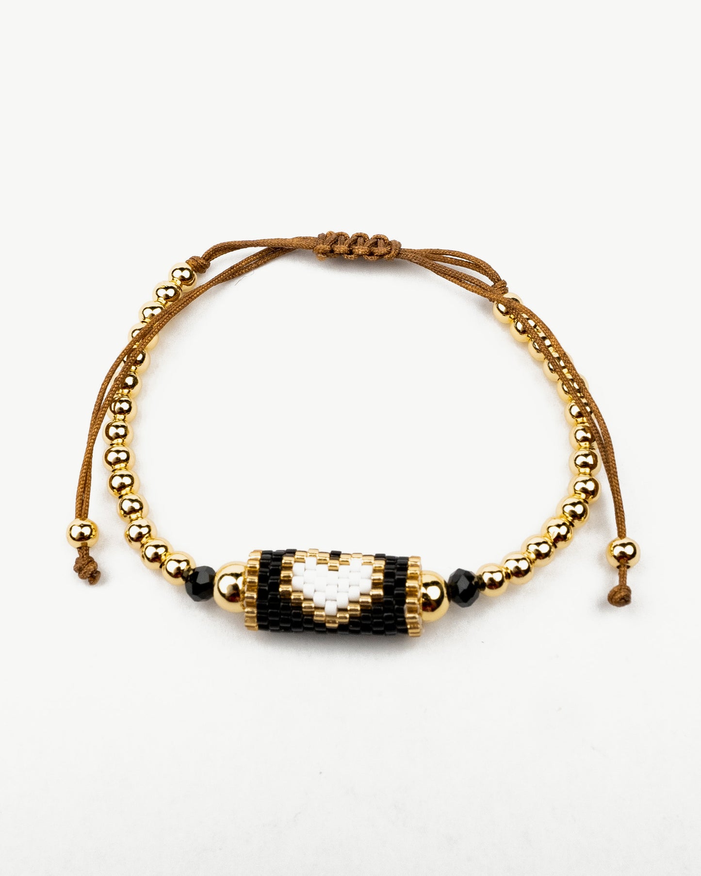 Black and White Heart Bracelet