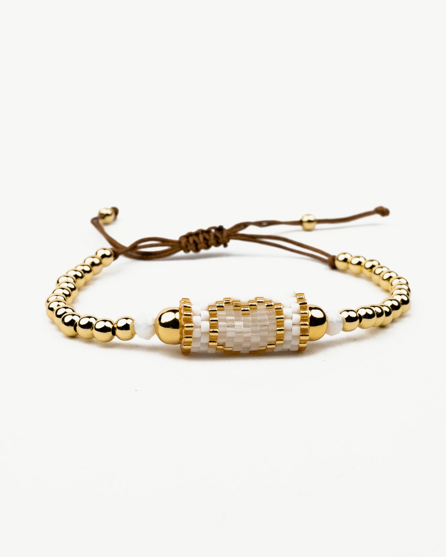 White Heart Charm Bracelet