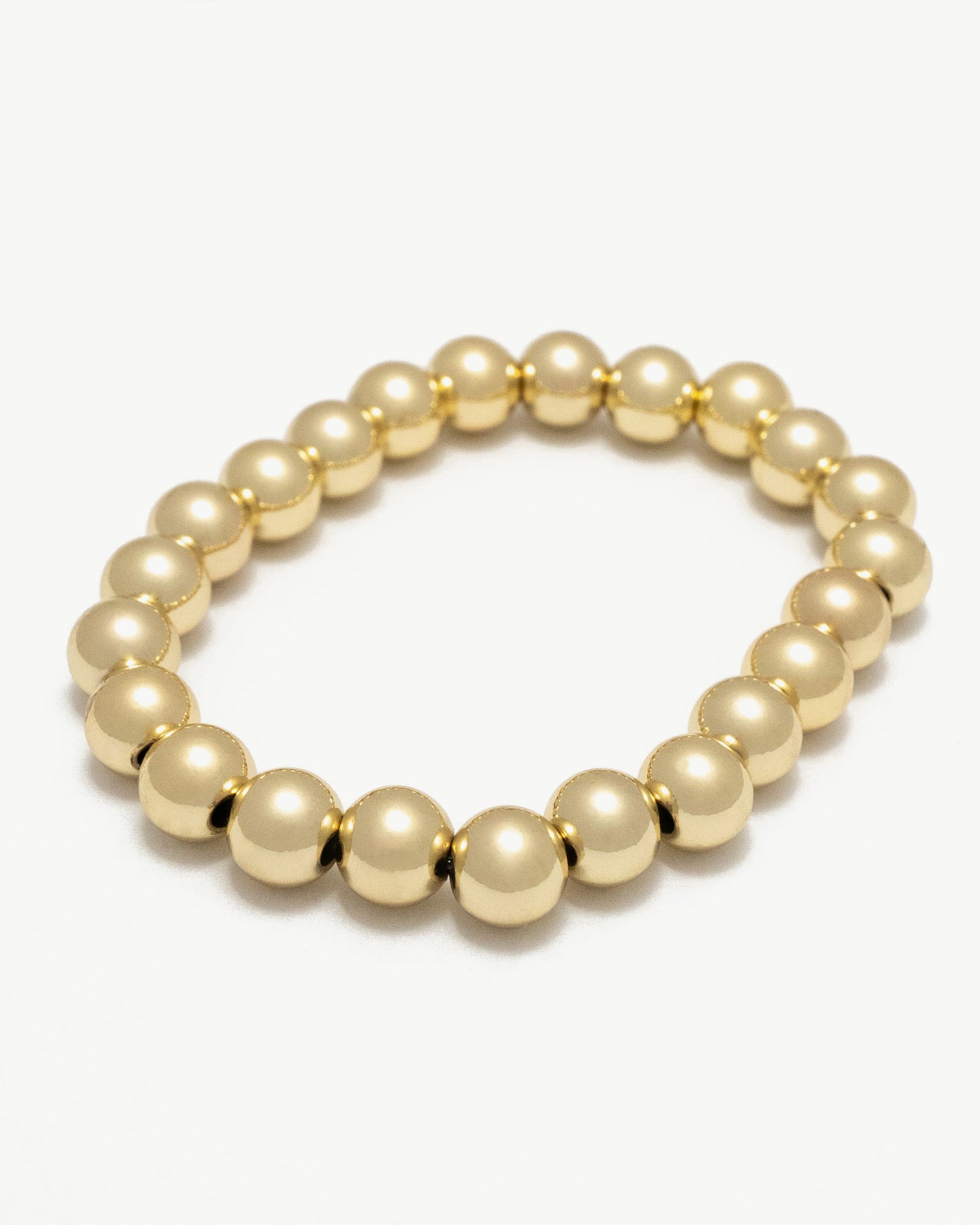 Gold Bead Bracelet (10 mm)