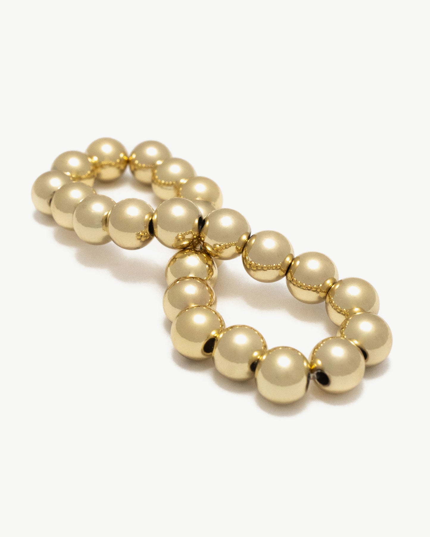 Gold Bead Bracelet (10 mm)