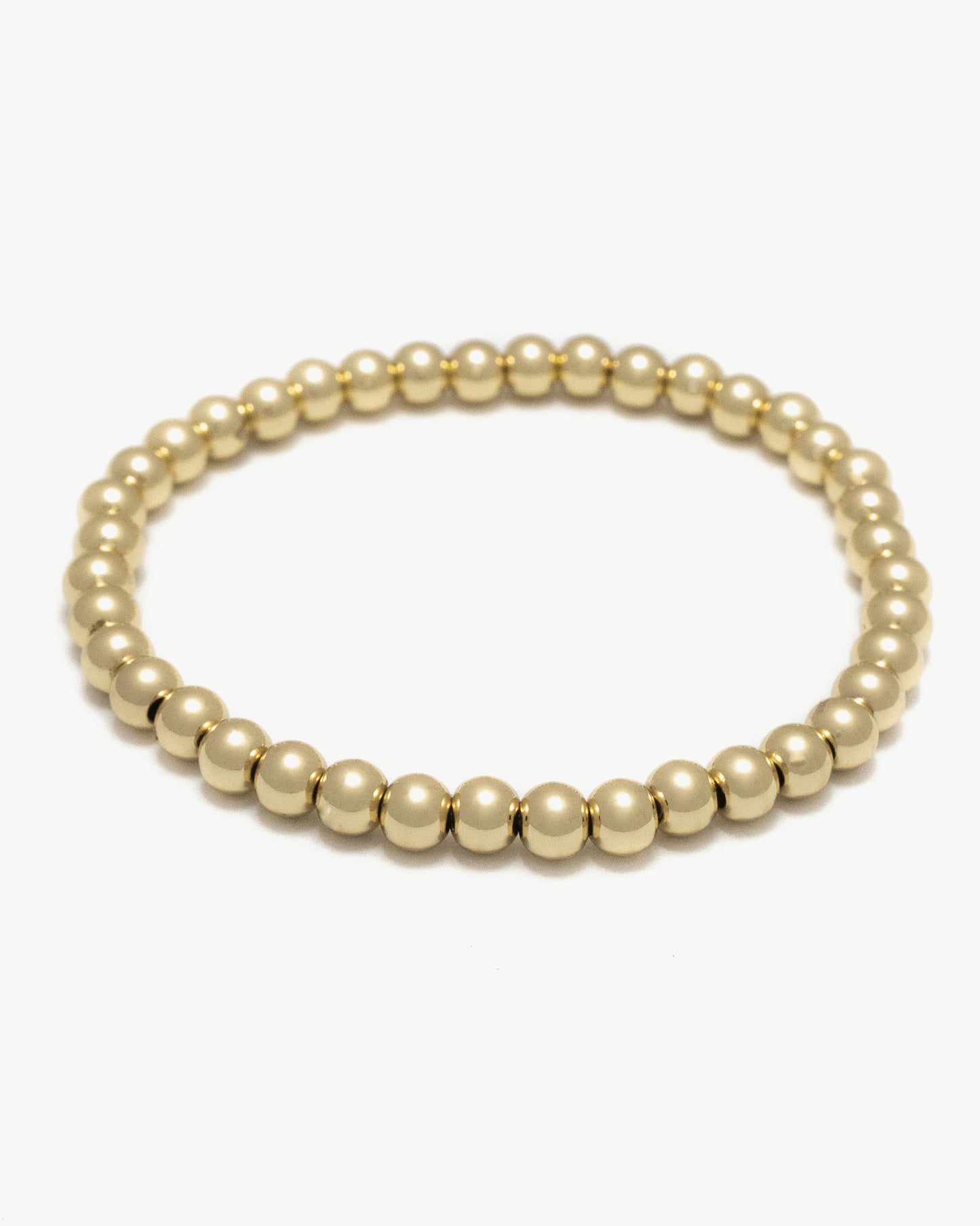 Gold Bead Bracelet (4mm)