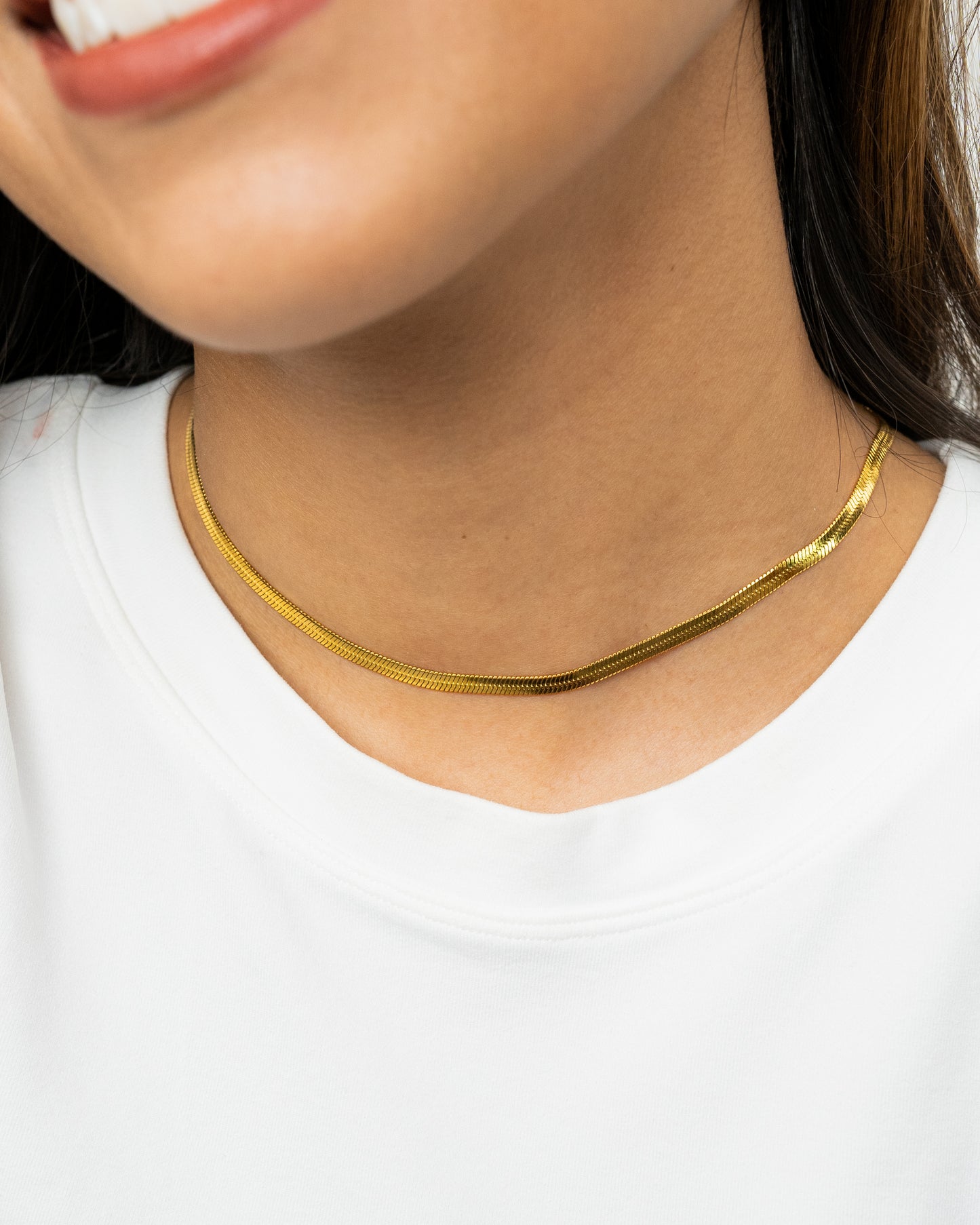 Flat Snake Chain Necklace