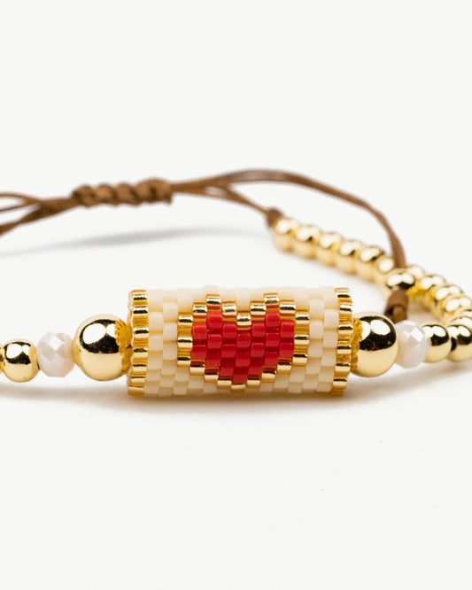 Red Heart Charm Bracelet