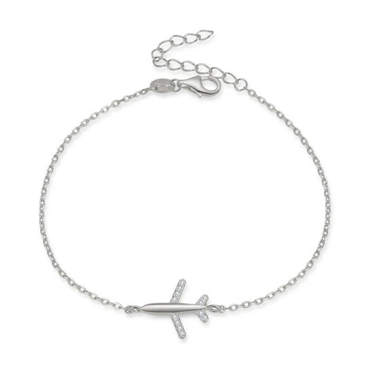 Sterling Silver Airplane Bracelet